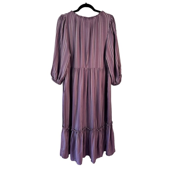 NEW Ingrid + Isabel Maternity Purple Striped Midi Maxi Dress X-Large - Picture 5 of 7